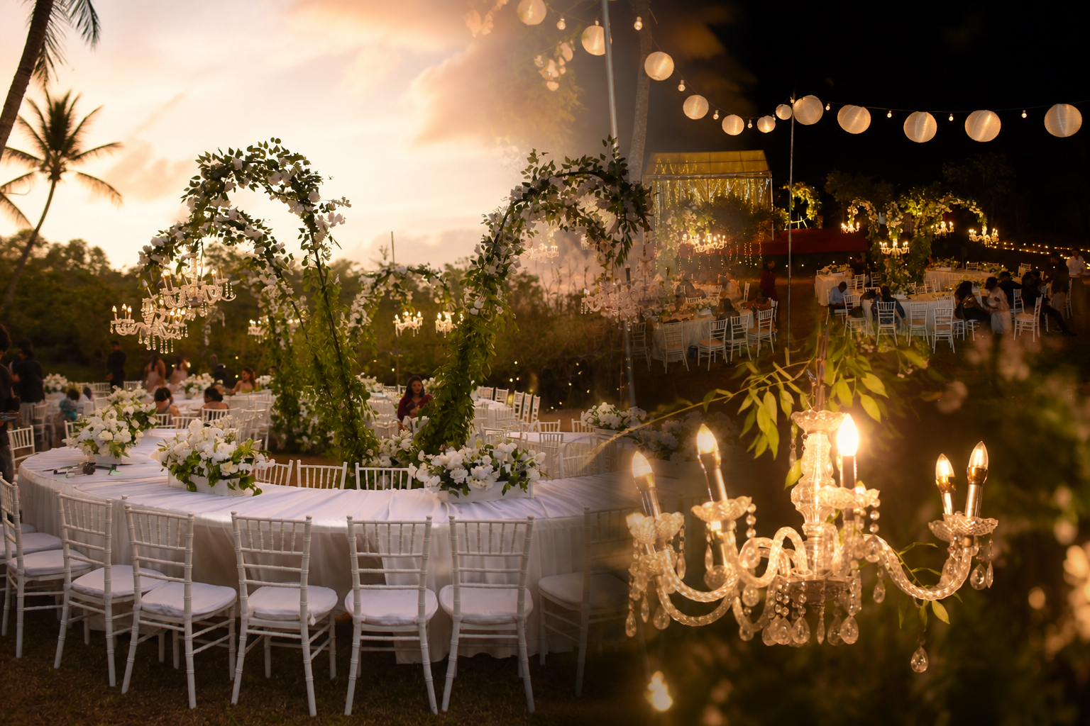 MDL Stay and Work venue from daytime into an illuminated evening setting